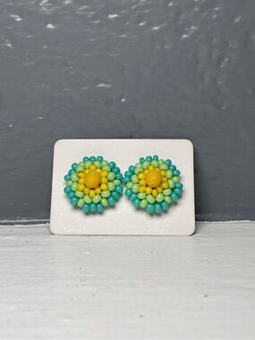 Huichol Beaded Stud Earrings